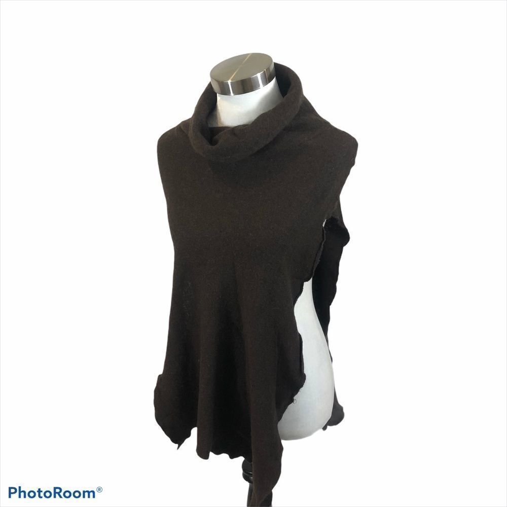 Allen B. Brown Cowl Neck Tunic Style‎ Sweater Med